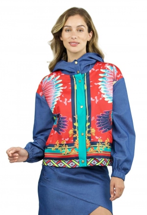 CHAQUETA DENIM FLORAL - MALALÁ