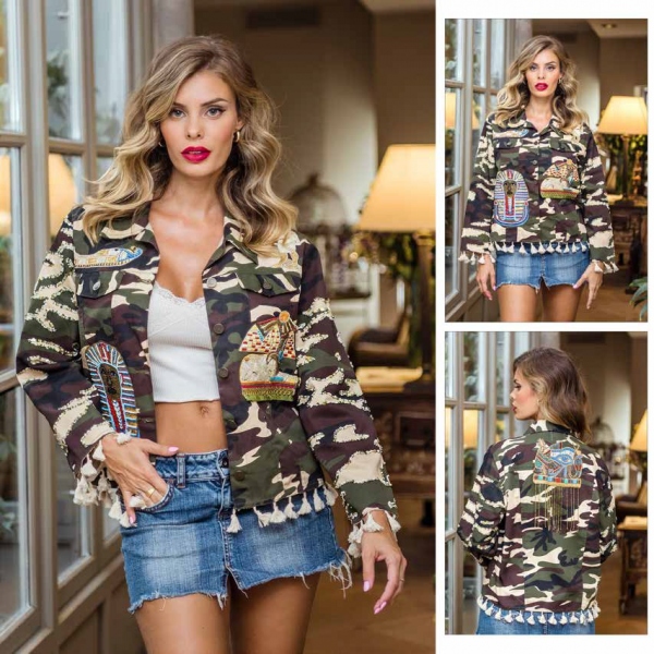 CHAQUETA CAMO EGIPCIA - ENCANDILATA CHAQUETA CAMO EGIPCIA - ENCANDILATA