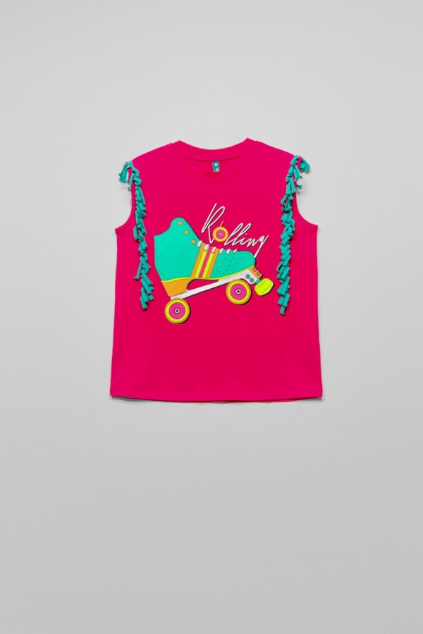 CAMISETA CON FLECOS I LOVE 90`s - LOLINA CAMISETA CON FLECOS I LOVE 90`s - LOLINA
