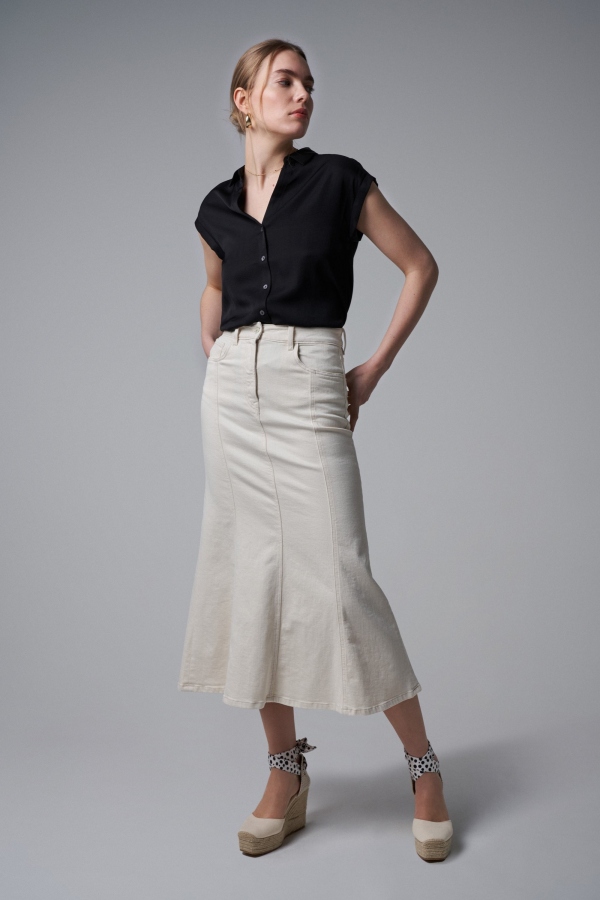 FALDA MIDI DENIM ARENA FALDA MIDI DENIM ARENA