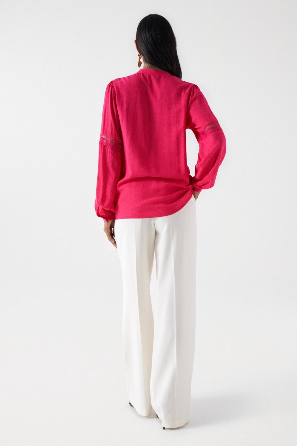 BLUSA ENCAJE ROSA BLUSA ENCAJE ROSA