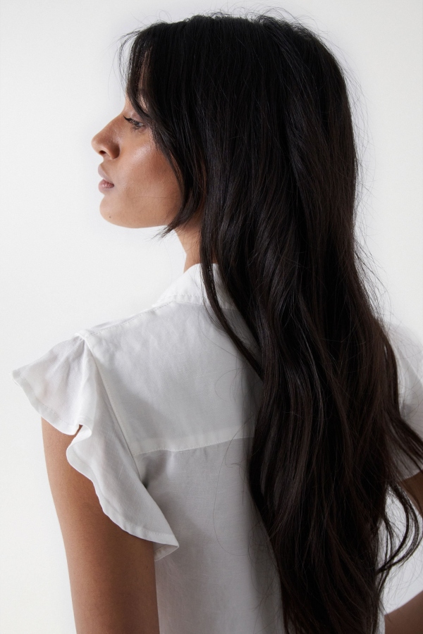 BLUSA VOLANTES BLANCA BLUSA VOLANTES BLANCA