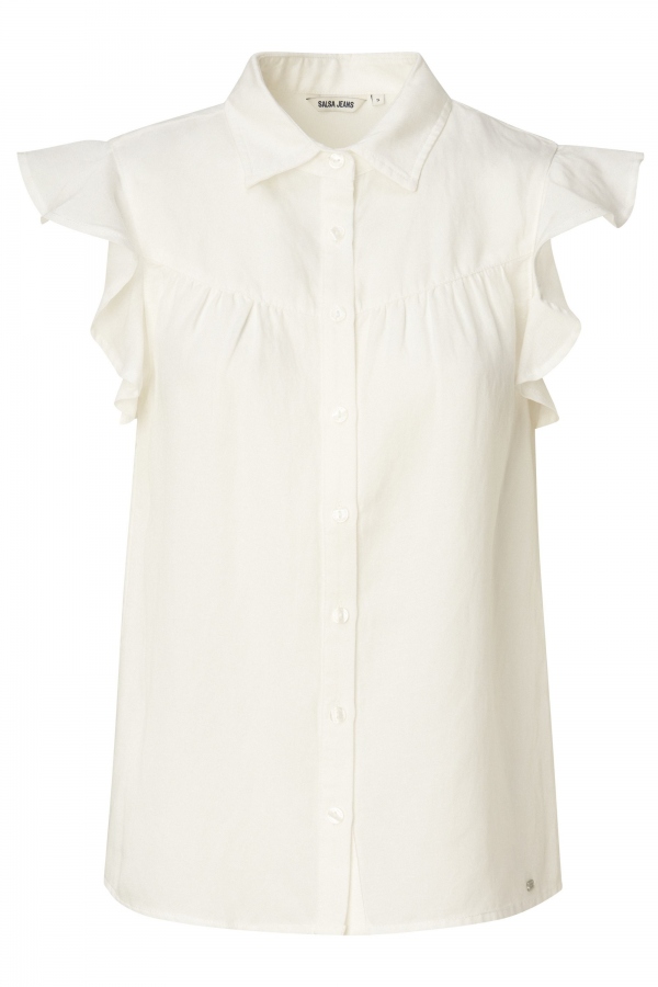 BLUSA VOLANTES BLANCA BLUSA VOLANTES BLANCA