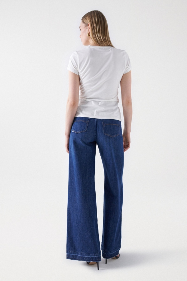 CAMISETA BLANCA MANGA CORTA LENTEJUELAS