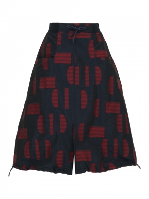 FALDA GEOMETRICS AZUL Y ROJO