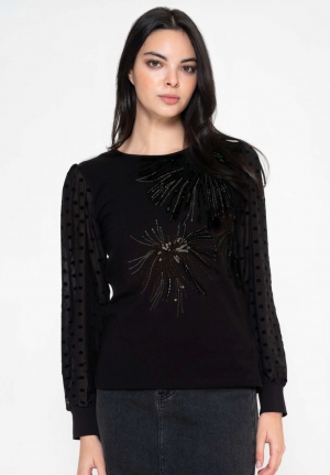 CAMISETA NEGRA PEDRERIA...