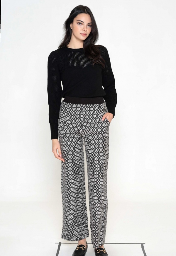 PANTALÓN BLANCO Y NEGRO BRENDA PANTALÓN BLANCO Y NEGRO BRENDA