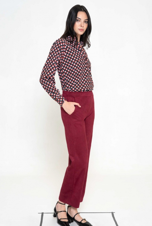 BLUSA ROJA Y NEGRA BELINDA