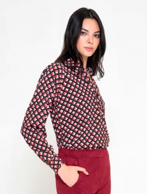 BLUSA ROJA Y NEGRA BELINDA