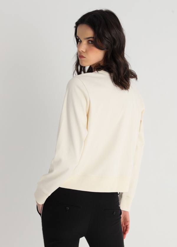 SUDADERA BEIGE PRINT V&L SUDADERA BEIGE PRINT V&L