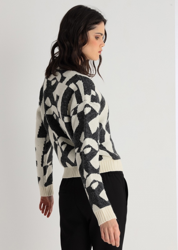 JERSEY PUNTO BEIGE Y NEGRO V&L JERSEY PUNTO BEIGE Y NEGRO V&L