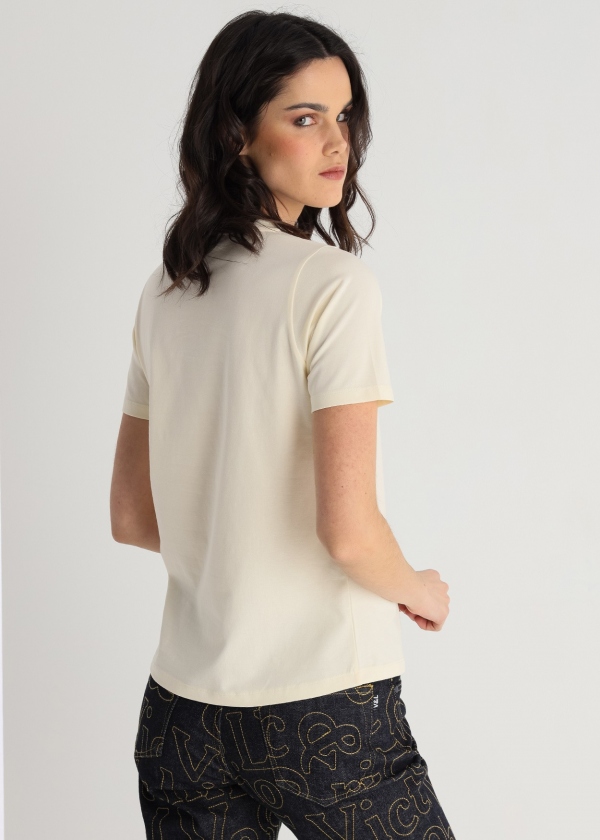 CAMISETA BEIGE CORAZÓN V&L