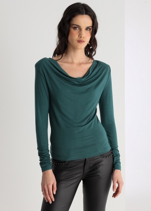 CAMISETA DRAPEADA VERDE