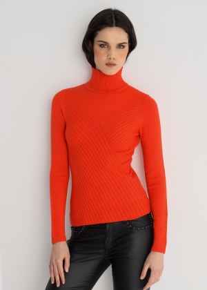 JERSEY NARANJA CUELLO ALTO
