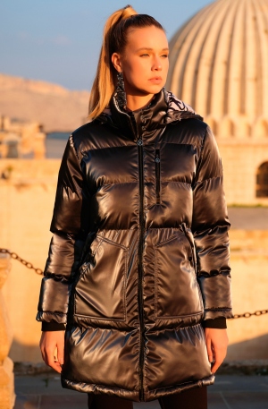 ABRIGO LARGO ACOLCHADO SILVER