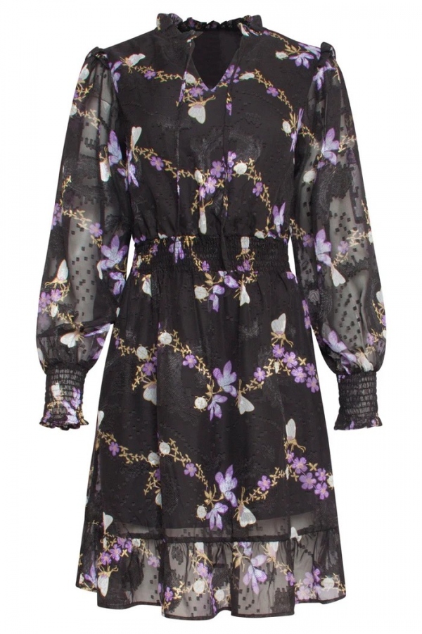 VESTIDO CORTO GASA MARIPOSAS VESTIDO CORTO GASA MARIPOSAS