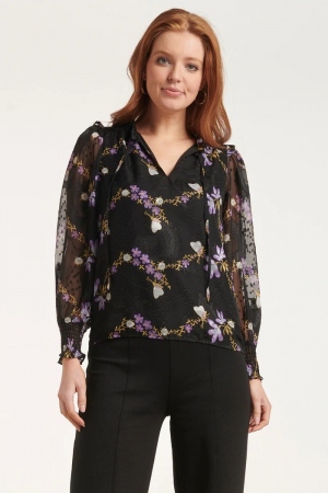 BLUSA NEGRA MARIPOSAS