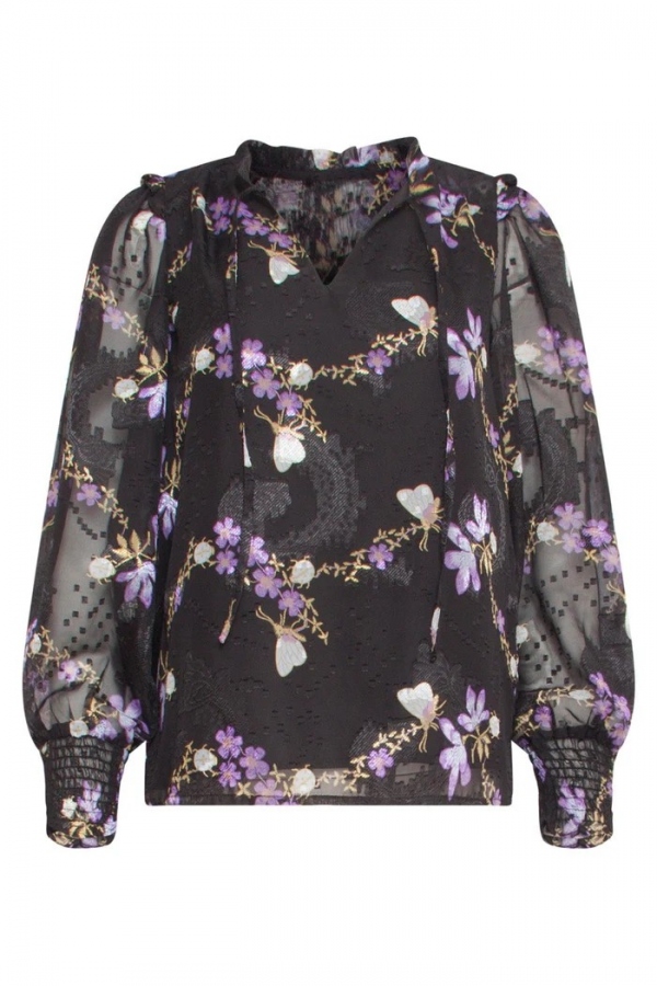 BLUSA NEGRA MARIPOSAS BLUSA NEGRA MARIPOSAS