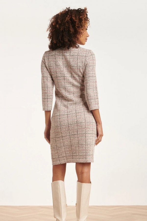 VESTIDO TEXTURADO ROSA CLARO 2