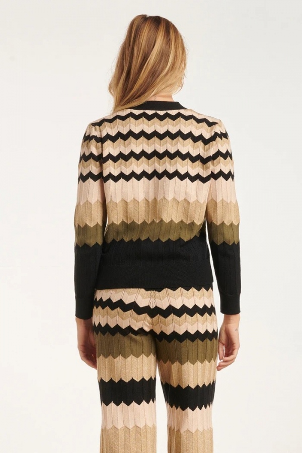 CARDIGÁN PUNTO ZIG ZAG NEUTRO CARDIGÁN PUNTO ZIG ZAG NEUTRO