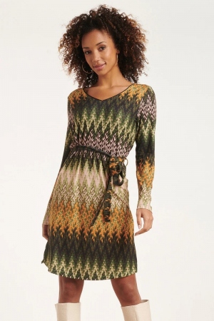 VESTIDO ZIG ZAG VERDE