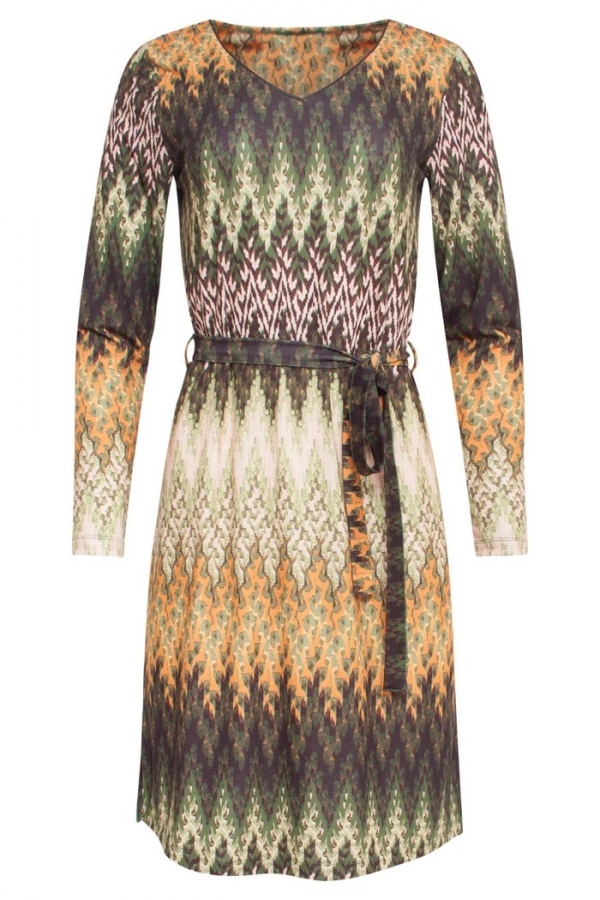 VESTIDO ZIG ZAG VERDE VESTIDO ZIG ZAG VERDE