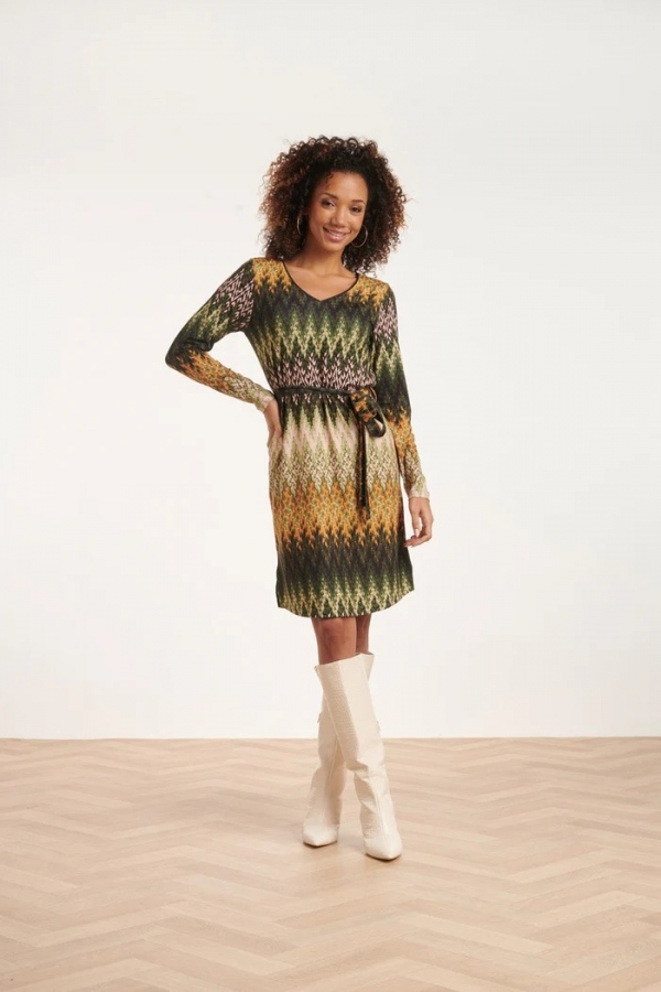 VESTIDO ZIG ZAG VERDE VESTIDO ZIG ZAG VERDE