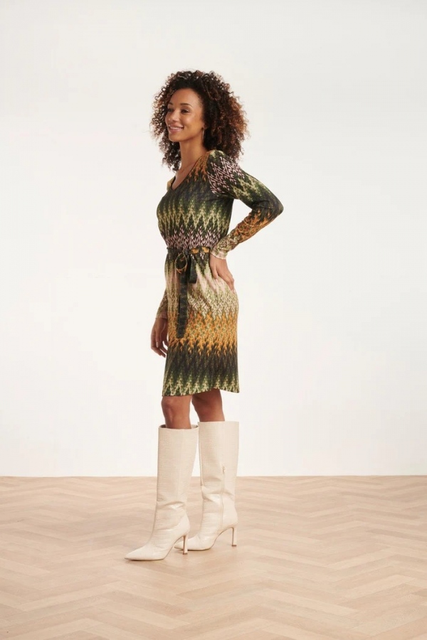 VESTIDO ZIG ZAG VERDE VESTIDO ZIG ZAG VERDE