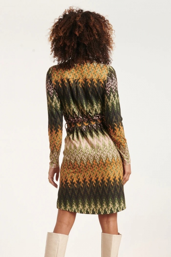 VESTIDO ZIG ZAG VERDE VESTIDO ZIG ZAG VERDE