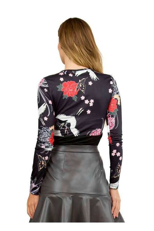 CAMISETA FRUNCE ESTAMPADA