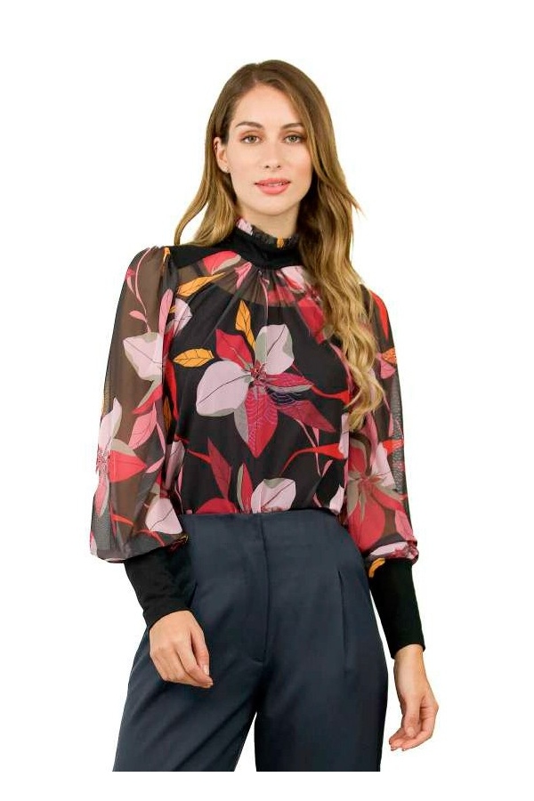 BLUSA ABULLONADA FLORAL 2