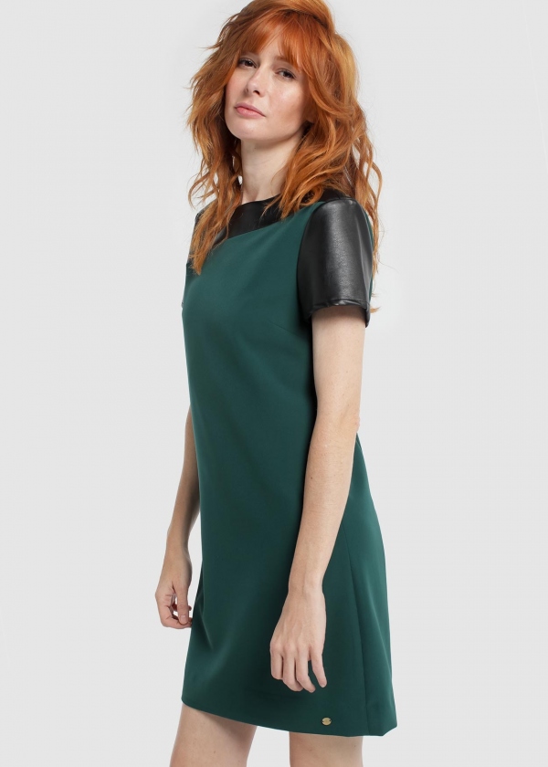 VESTIDO CORTE POLIPIEL 2