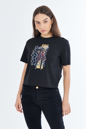 CAMISETA MANGA CORTA NEGRA...