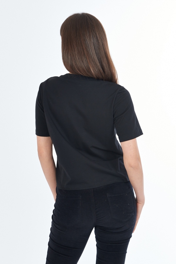 CAMISETA MANGA CORTA NEGRA PEDRERÍA CAMISETA MANGA CORTA NEGRA PEDRERÍA