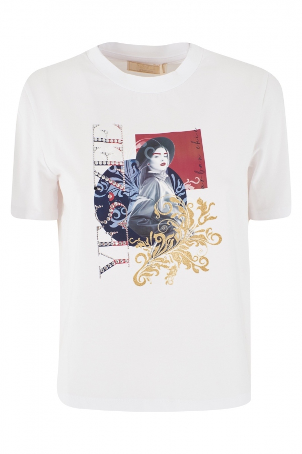 CAMISETA MANGA CORTA BLANCA PEDRERÍA CAMISETA MANGA CORTA BLANCA PEDRERÍA