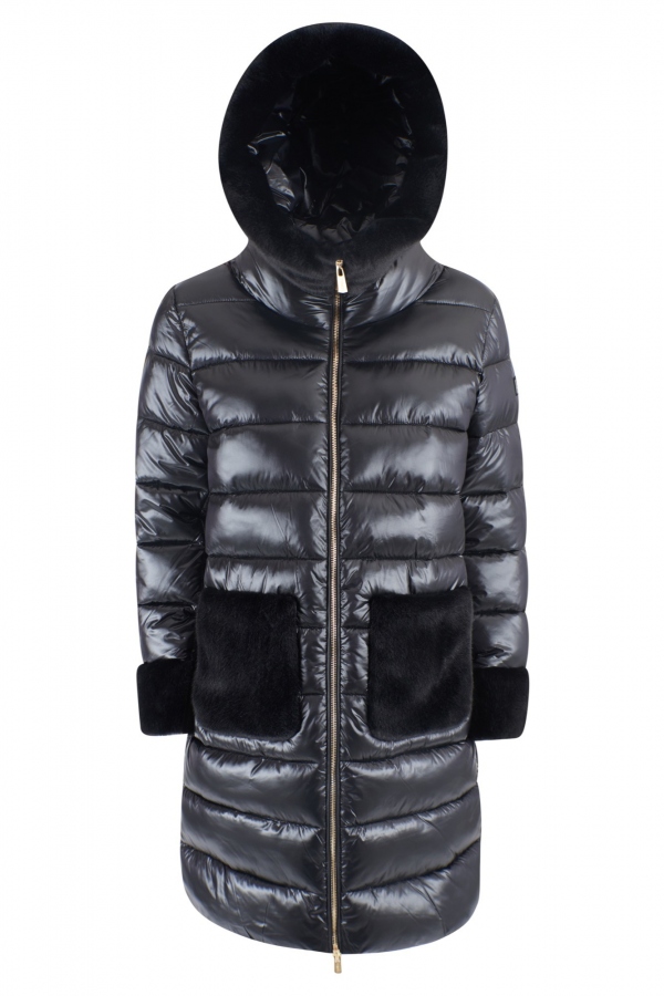 ABRIGO ACOLCHADO NEGRO PELO CORTO