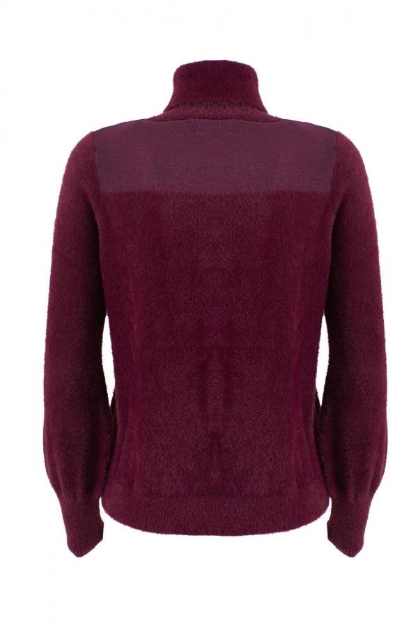 JERSEY CUELLO ALTO GRANATE