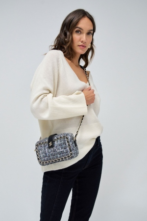 BANDOLERA TWEED AZUL