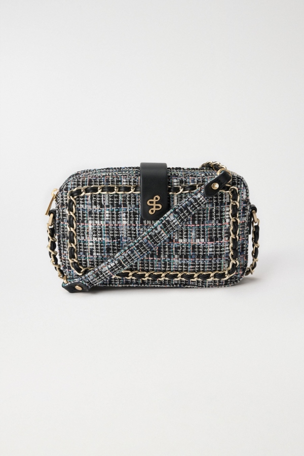 BANDOLERA TWEED AZUL