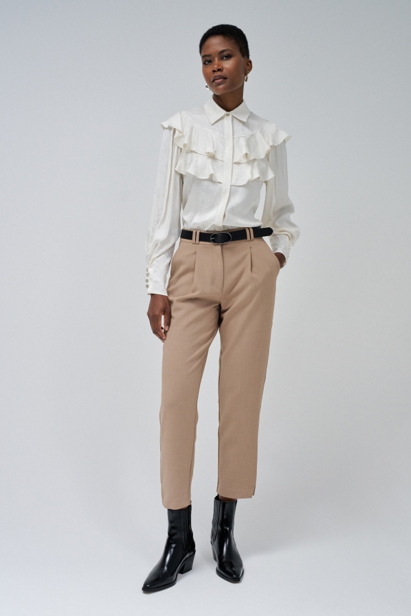 PANTALÓN CHINO SLIM TELA BEIGE