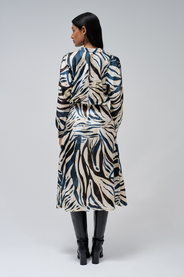 VESTIDO MIDI ANIMAL PRINT VESTIDO MIDI ANIMAL PRINT