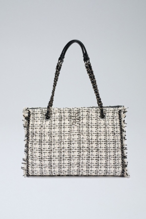 BOLSO DE HOMBRO TWEED CON...