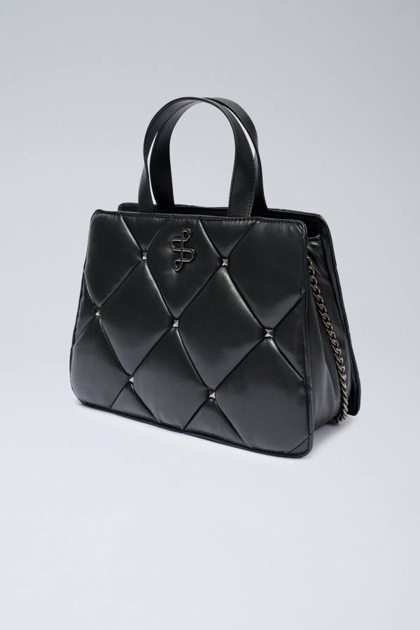 BOLSO DE MANO ACOLCHADO NEGRO BOLSO DE MANO ACOLCHADO NEGRO