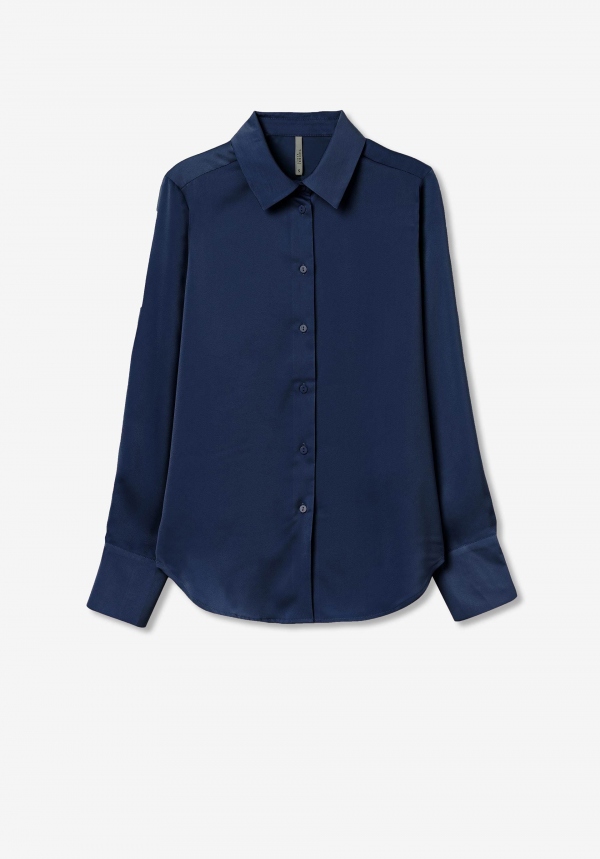 CAMISA SATINADA AZUL CAMISA SATINADA AZUL
