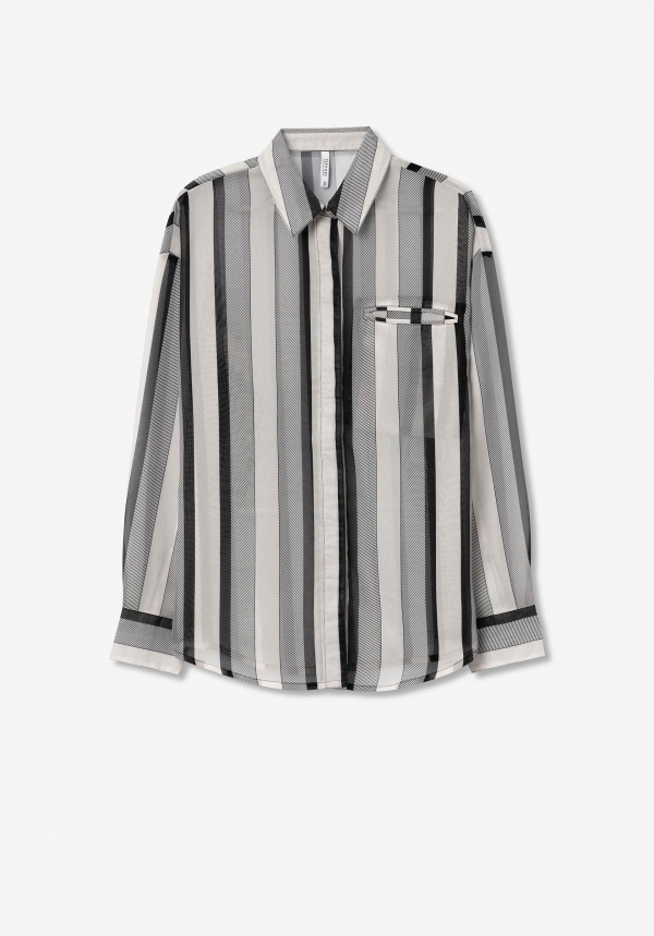 CAMISA DE RAYAS BLANCAS Y NEGRAS CAMISA DE RAYAS BLANCAS Y NEGRAS