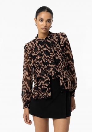 CAMISA ANIMAL PRINT MARRÓN... 2