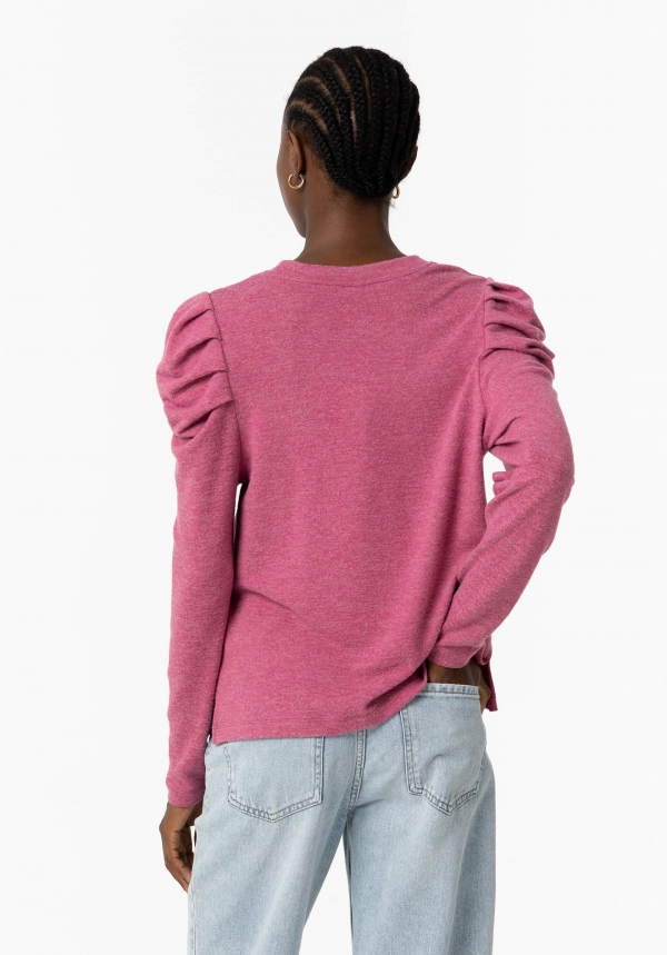 CAMISETA ABULLONADA TACTO SUAVE ROSA