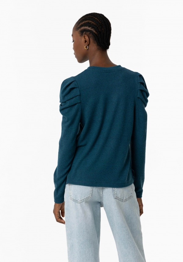 CAMISETA ABULLONADA TACTO SUAVE AZUL...