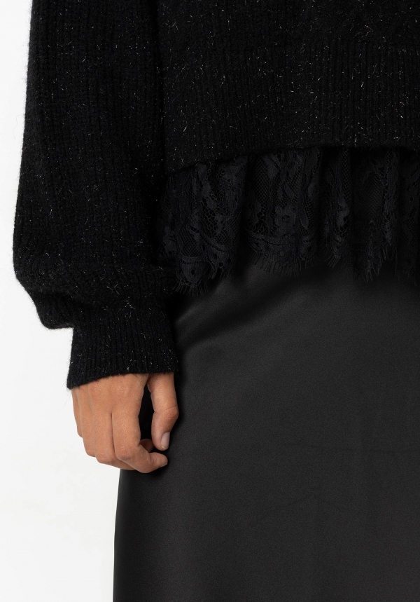 JERSEY DE PUNTO NEGRO CON BRILLO Y...