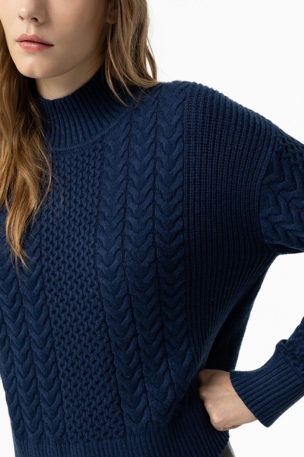 JERSEY DE PUNTO DE OCHOS AZUL MARINO JERSEY DE PUNTO DE OCHOS AZUL MARINO